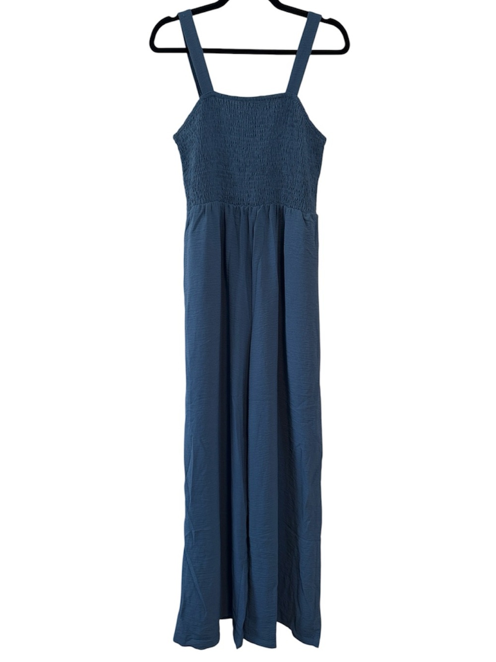 Dokotoo Blue Smocked Top Jumpsuit